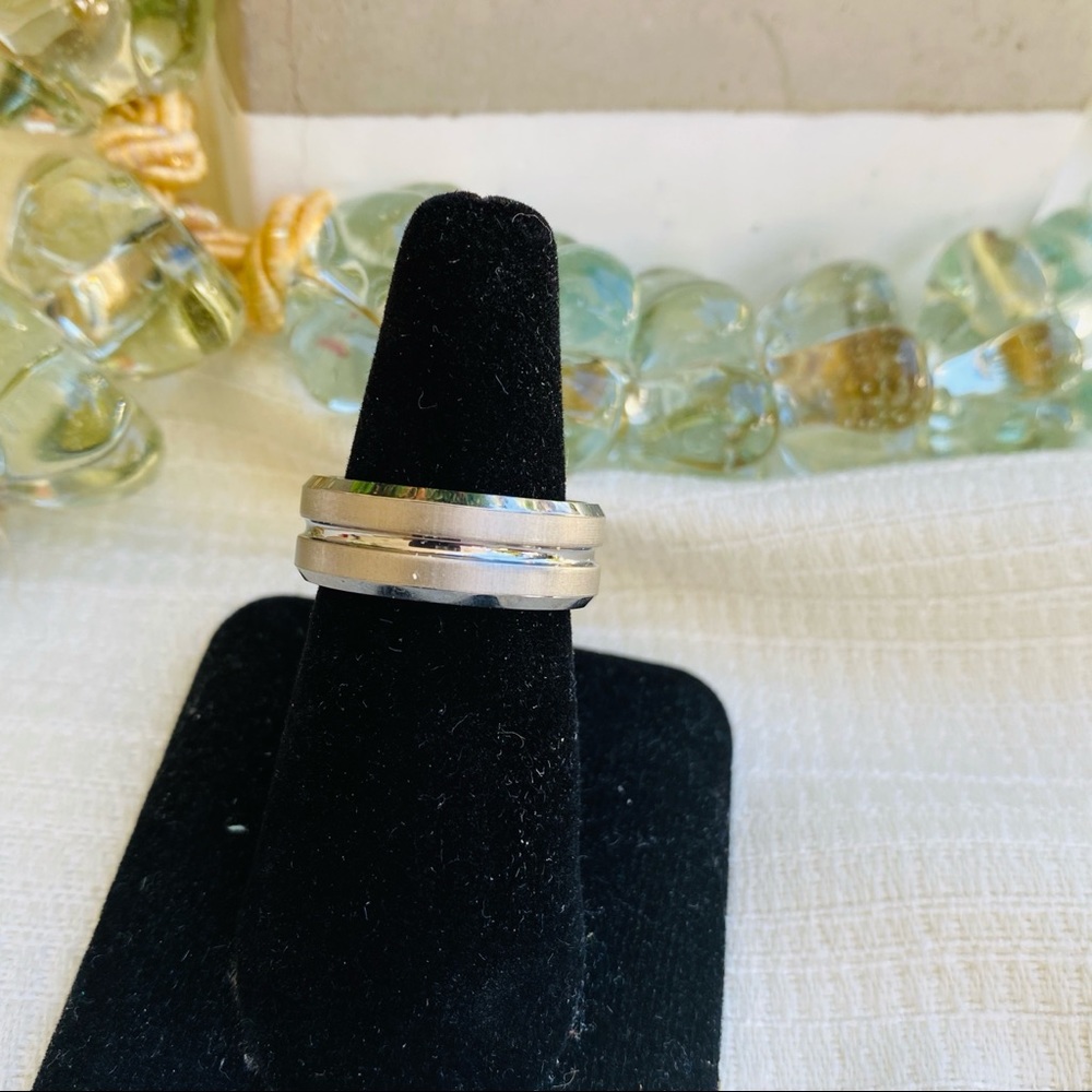 Tungsten Carbide Ring Mens Size 10